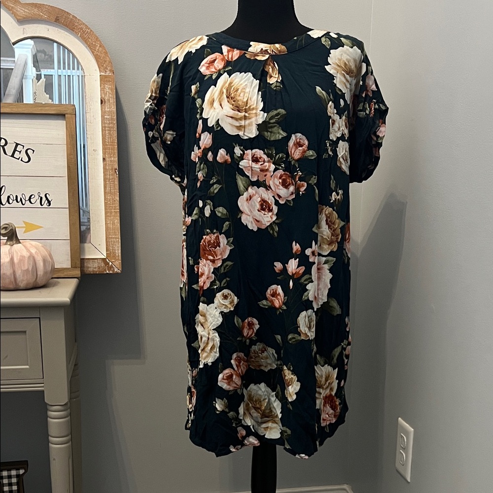 Floral  Navy Print Women's dress